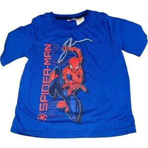 Boys Marvel Spider-Man Blue Short Sleeve T-Shirt Size 7